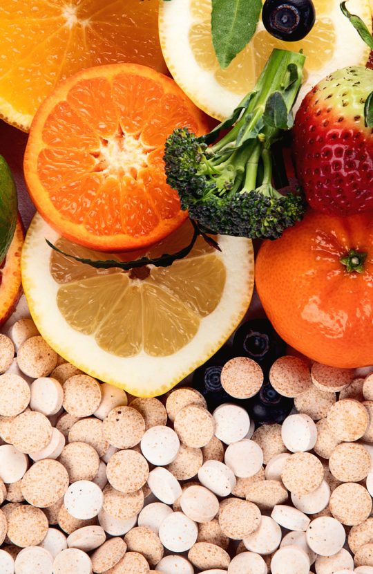 Vitamindús gyümölcsök, zöldésgel